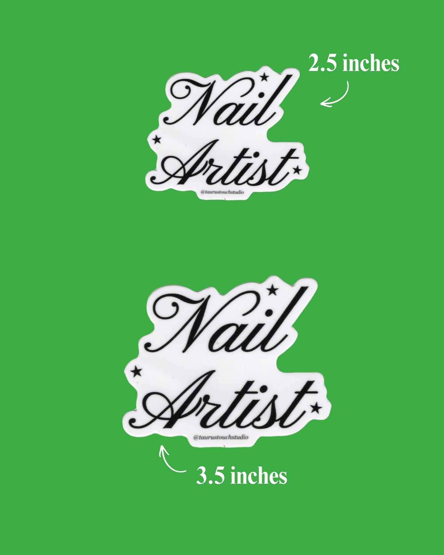 Beauty Professional Sticker (Script Font)