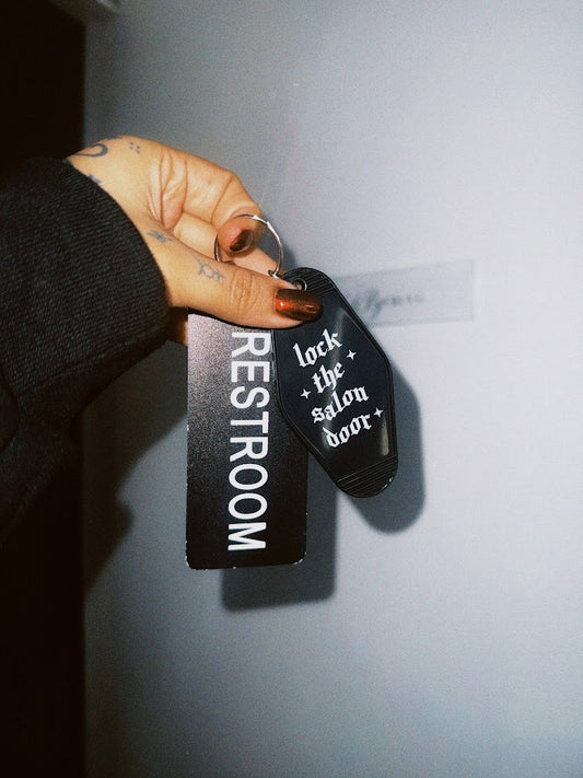 Lock the Salon Door Motel Keychain