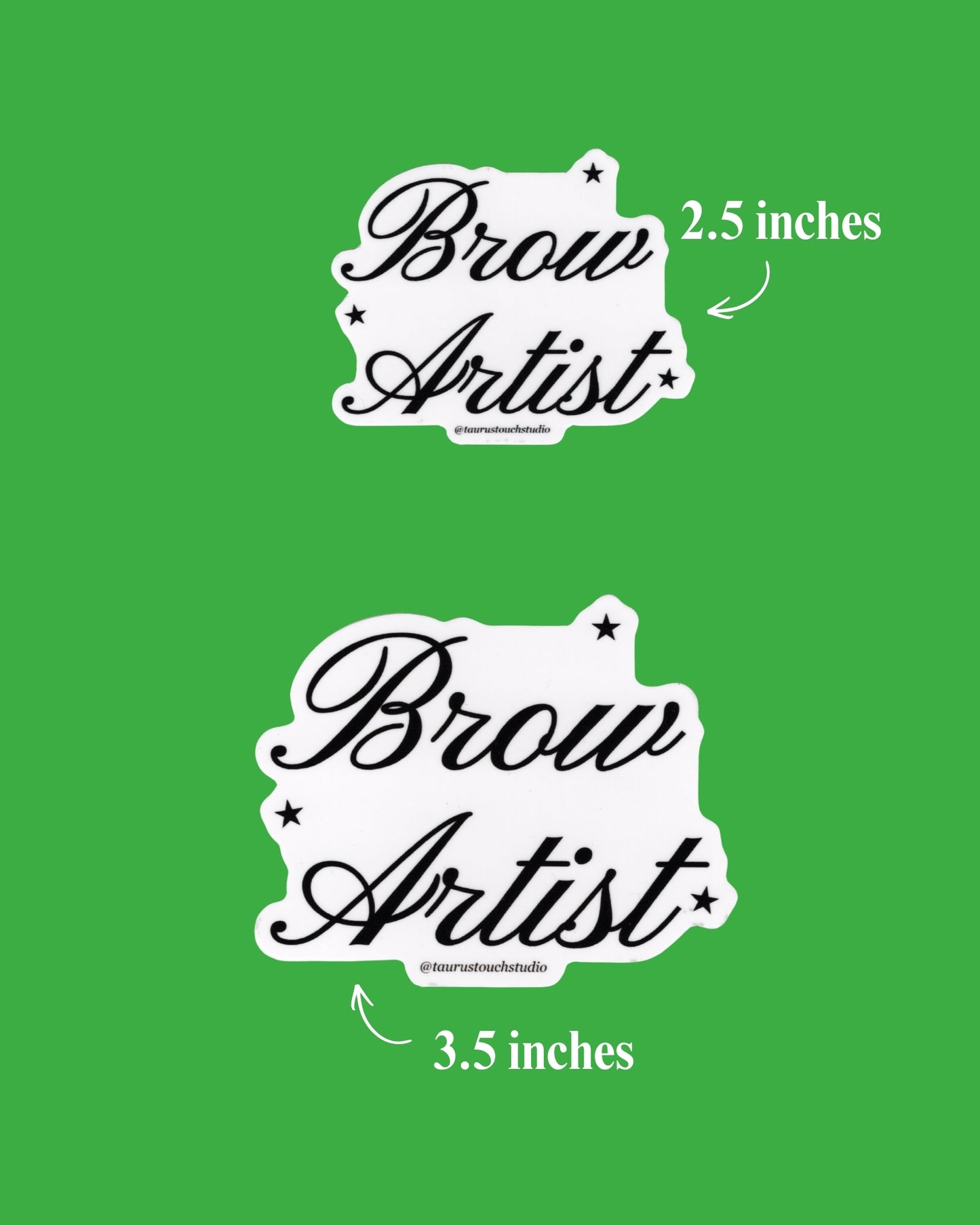 Beauty Professional Sticker (Script Font)