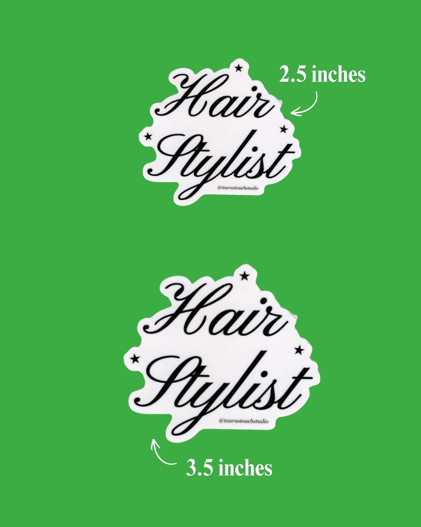 Beauty Professional Sticker (Script Font)