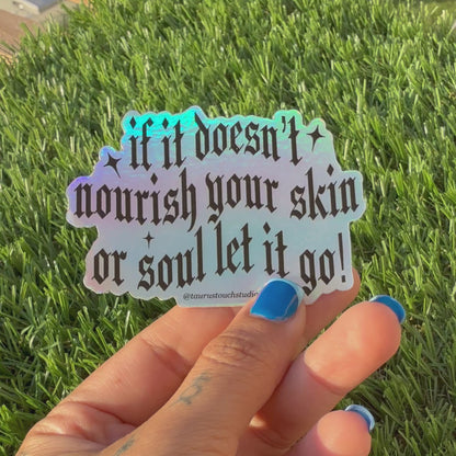 Let it go Holographic Sticker
